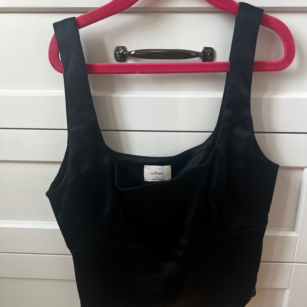 Wilfred Black Satin Corset top